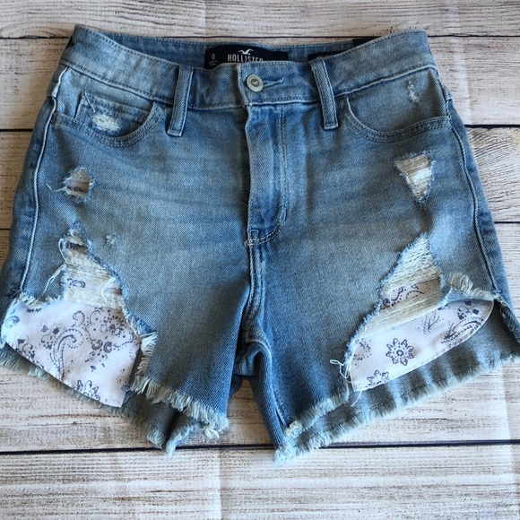 high rise midi shorts